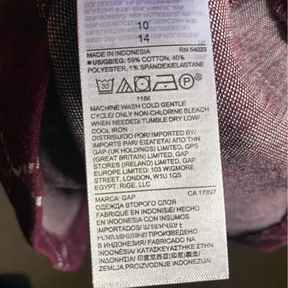 NWT Gap Ruffle Hem Plaid Dress - Picture 6 of 7